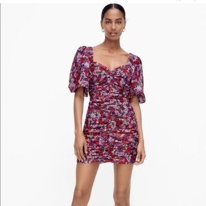 Floral Puff Sleeve Mini Dress